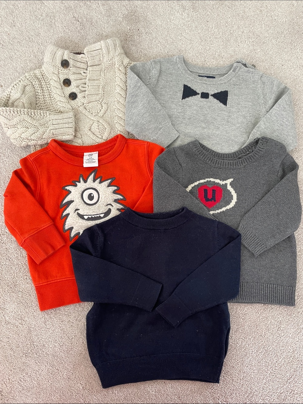Gap Kids Mixed Crewneck Sweater Bundle 12-18 months
